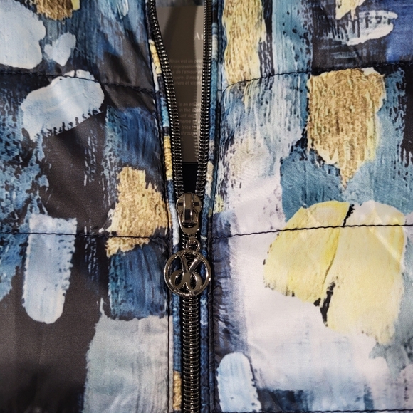 Dolcezza Paint Stroke Padded Gilet, Blue Multi Size Medium - Picture 6 of 16